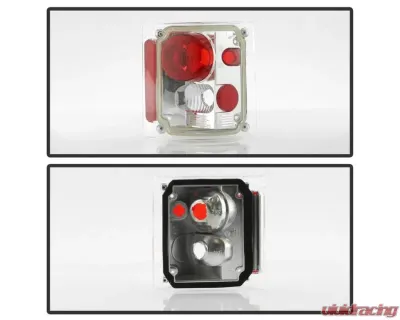 Xtune Euro Style Tail Lights With Chrome Lens Chevrolet Blazer | Suburban | CK Series | GMC CK Series 1973-1991 - ALT-JH-CCK73-C