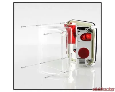 Xtune Euro Style Tail Lights With Chrome Lens Chevrolet Blazer | Suburban | CK Series | GMC CK Series 1973-1991 - ALT-JH-CCK73-C