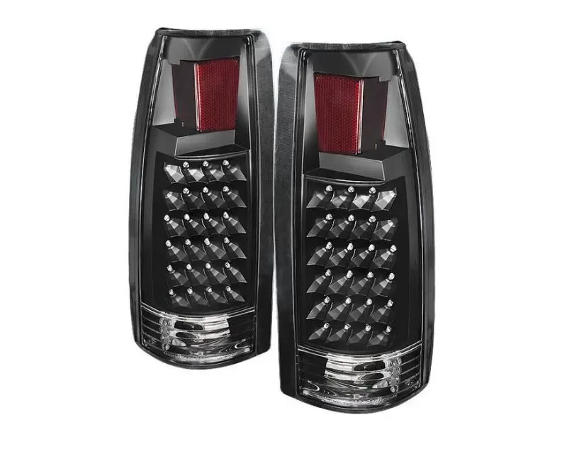 Xtune LED Tail Lights With Black Lens Cadillac Escalade | Chevrolet | GMC 1988-2000 - ALT-JH-CCK88-LED-BK