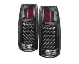 Xtune LED Tail Lights With Black Lens Cadillac Escalade | Chevrolet | GMC 1988-2000