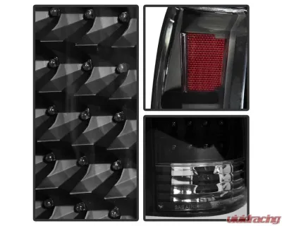 Xtune LED Tail Lights With Black Lens Cadillac Escalade | Chevrolet | GMC 1988-2000 - ALT-JH-CCK88-LED-BK