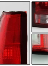 Xtune Factory Style Tail Lights With Red Clear Lens Chevrolet | GMC 1988-2001                                     - ALT-JH-CCK88-OE-RC - Image 2