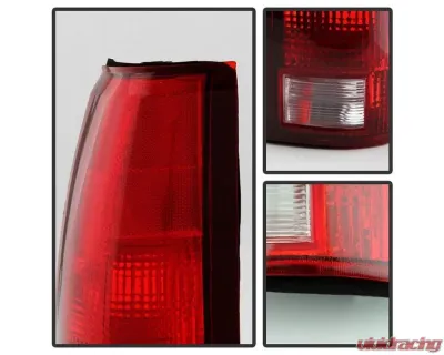 Xtune Factory Style Tail Lights With Red Clear Lens Chevrolet | GMC 1988-2001 - ALT-JH-CCK88-OE-RC