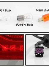 Xtune OEM Outer Left  Driver Side Tail Light Chevrolet Cruze 2011-2015                                     - ALT-JH-CCRZ11-OE-OL - Image 6