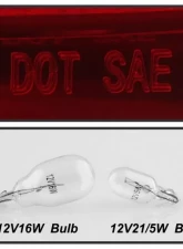 Xtune OEM Inner Left OE Tail Lights With Chrome/Red Lens Chevrolet Cruze 2016-2019                                     - ALT-JH-CCRZ17-OE-IL - Image 6