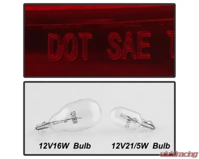 Xtune OEM Inner Left OE Tail Lights With Chrome/Red Lens Chevrolet Cruze 2016-2019 - ALT-JH-CCRZ17-OE-IL