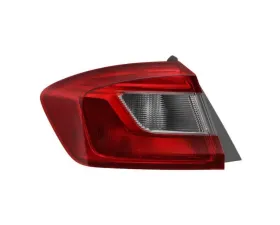 Xtune OEM Outer Left OE Tail Lights With Chrome/Red Lens Chevrolet Cruze 2016-2019