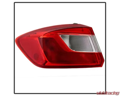 Xtune OEM Outer Left OE Tail Lights With Chrome/Red Lens Chevrolet Cruze 2016-2019 - ALT-JH-CCRZ17-OE-OL