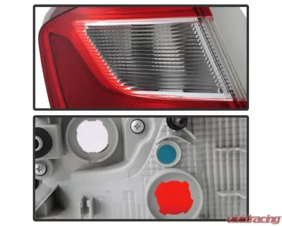 Xtune OEM Outer Left OE Tail Lights With Chrome/Red Lens Chevrolet Cruze 2016-2019 - ALT-JH-CCRZ17-OE-OL