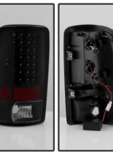 Xtune Euro Style Tail Lights With Black Smoked Lens Chevrolet Suburban | Tahoe | GMC Yukon | Denali 2000-2006                                     - ALT-JH-CD00-LED-BSM - Image 2