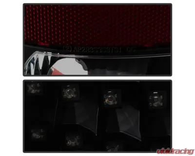 Xtune Euro Style Tail Lights With Black Smoked Lens Chevrolet Suburban | Tahoe | GMC Yukon | Denali 2000-2006 - ALT-JH-CD00-LED-BSM