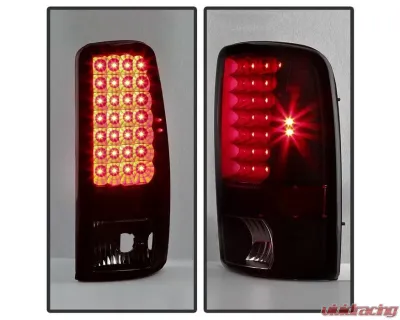 Xtune Euro Style Tail Lights With Black Smoked Lens Chevrolet Suburban | Tahoe | GMC Yukon | Denali 2000-2006 - ALT-JH-CD00-LED-BSM