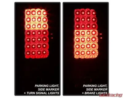 Xtune Euro Style Tail Lights With Black Smoked Lens Chevrolet Suburban | Tahoe | GMC Yukon | Denali 2000-2006 - ALT-JH-CD00-LED-BSM