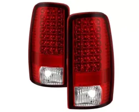 Xtune Euro Style Tail Lights With Red Clear Lens Chevrolet Suburban | Tahoe | GMC Yukon | Denali 2000-2006