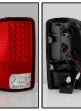 Xtune Euro Style Tail Lights With Red Clear Lens Chevrolet Suburban | Tahoe | GMC Yukon | Denali 2000-2006                                     - ALT-JH-CD00-LED-RC - Image 2