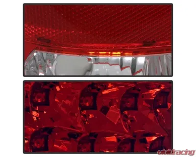 Xtune Euro Style Tail Lights With Red Clear Lens Chevrolet Suburban | Tahoe | GMC Yukon | Denali 2000-2006 - ALT-JH-CD00-LED-RC