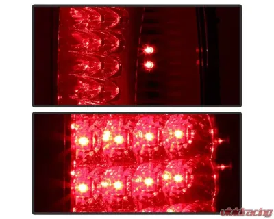 Xtune Euro Style Tail Lights With Red Clear Lens Chevrolet Suburban | Tahoe | GMC Yukon | Denali 2000-2006 - ALT-JH-CD00-LED-RC