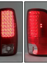 Xtune Euro Style Tail Lights With Red Clear Lens Chevrolet Suburban | Tahoe | GMC Yukon | Denali 2000-2006                                     - ALT-JH-CD00-LED-RC - Image 7