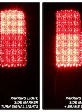 Xtune Euro Style Tail Lights With Red Clear Lens Chevrolet Suburban | Tahoe | GMC Yukon | Denali 2000-2006                                     - ALT-JH-CD00-LED-RC - Image 8