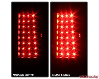 Xtune LED Tail Lights With Black Lens Cadillac Escalade 2002-2006 - ALT-JH-CE02-LED-BK