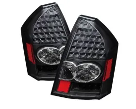 Xtune LED Tail Lights With Black Lens Chrysler 300 2005-2007