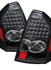 Xtune LED Tail Lights With Black Lens Chrysler 300 2005-2007                                     - ALT-JH-CHR305-LED-BK - Image 6