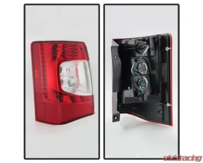 Xtune OEM Left Driver Side LED Tail Lights With Red Clear Lens Chrysler Town & Country 2011-2015 - ALT-JH-CHRTC11-OE-L