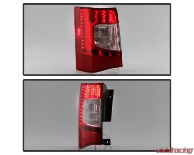 Xtune OEM Left Driver Side LED Tail Lights With Red Clear Lens Chrysler Town & Country 2011-2015 - ALT-JH-CHRTC11-OE-L
