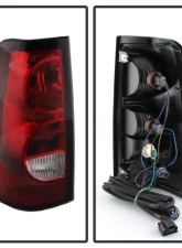 Xtune Factory Style Driver Side Tail Lights With Red Clear Lens Chevrolet Silverado 2003-2007                                     - ALT-JH-CS03-OE-L - Image 2