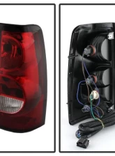Xtune Factory Style Passenger Side Tail Lights With Red Clear Lens Chevrolet Silverado 2003-2007                                     - ALT-JH-CS03-OE-R - Image 2