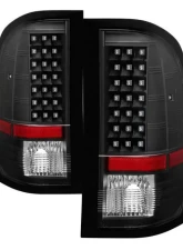 Xtune LED Tail Lights With Black Lens Chevrolet Silverado | GMC Sierra 2007-2014                                     - ALT-JH-CS07-LED-BK - Image 10