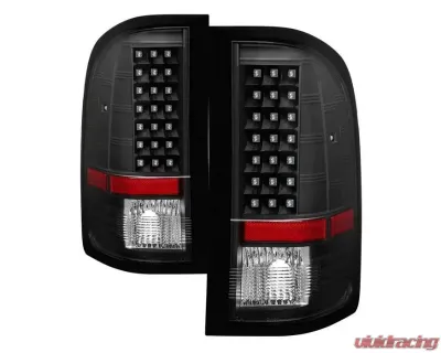 Xtune LED Tail Lights With Black Lens Chevrolet Silverado | GMC Sierra 2007-2014 - ALT-JH-CS07-LED-BK