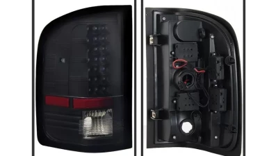 Xtune LED Tail Lights With Black Lens Chevrolet Silverado | GMC Sierra 2007-2014                                     - ALT-JH-CS07-LED-BK - Image 2