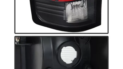 Xtune LED Tail Lights With Black Lens Chevrolet Silverado | GMC Sierra 2007-2014                                     - ALT-JH-CS07-LED-BK - Image 4