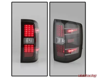 Xtune LED Tail Lights With Black Lens Chevrolet Silverado | GMC Sierra 2014-2019 - ALT-JH-CS14-LED-BK