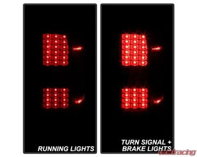 Xtune LED Tail Lights With Black Lens Chevrolet Silverado | GMC Sierra 2014-2019 - ALT-JH-CS14-LED-BK