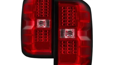 Xtune LED Tail Lights With Red Clear Lens Chevrolet Silverado | GMC Sierra 2014-2019                                     - ALT-JH-CS14-LED-RC - Image 9