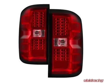 Xtune LED Tail Lights With Red Clear Lens Chevrolet Silverado | GMC Sierra 2014-2019 - ALT-JH-CS14-LED-RC