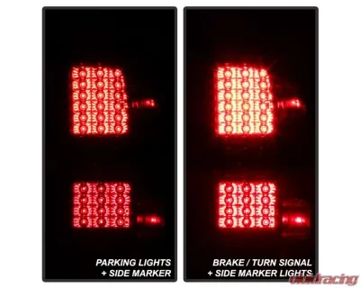 Xtune LED Tail Lights With Red Clear Lens Chevrolet Silverado | GMC Sierra 2014-2019 - ALT-JH-CS14-LED-RC