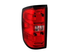 Xtune OEM Left Driver Side LED Tail Lights With Red Clear Lens Chevrolet Silverado | GMC Sierra 2014-2019