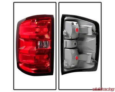 Xtune OEM Left Driver Side LED Tail Lights With Red Clear Lens Chevrolet Silverado | GMC Sierra 2014-2019 - ALT-JH-CS14-OE-L