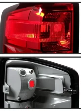 Xtune OEM Left Driver Side LED Tail Lights With Red Clear Lens Chevrolet Silverado | GMC Sierra 2014-2019                                     - ALT-JH-CS14-OE-L - Image 3