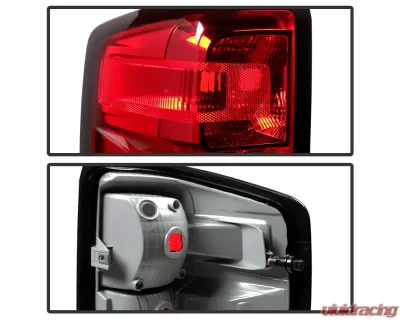 Xtune OEM Left Driver Side LED Tail Lights With Red Clear Lens Chevrolet Silverado | GMC Sierra 2014-2019 - ALT-JH-CS14-OE-L