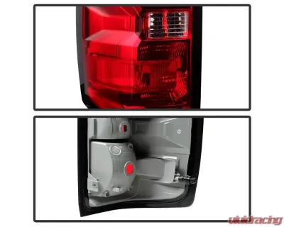 Xtune OEM Left Driver Side LED Tail Lights With Red Clear Lens Chevrolet Silverado | GMC Sierra 2014-2019 - ALT-JH-CS14-OE-L