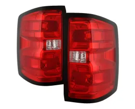 Xtune Factory Style Tail Lights With Red Clear Lens Chevrolet Silverado 2014-2019