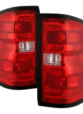 Xtune Factory Style Tail Lights With Red Clear Lens Chevrolet Silverado 2014-2019                                     - ALT-JH-CS14-WIRE-RC - Image 7