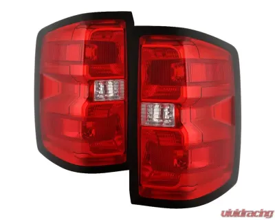 Xtune Factory Style Tail Lights With Red Clear Lens Chevrolet Silverado 2014-2019 - ALT-JH-CS14-WIRE-RC