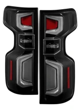 Xtune Halogen Model Light Bar LED Tail Lights With Black Lens Chevrolet Silverado 2019-2020                                     - ALT-JH-CS19HAL-BK - Image 11