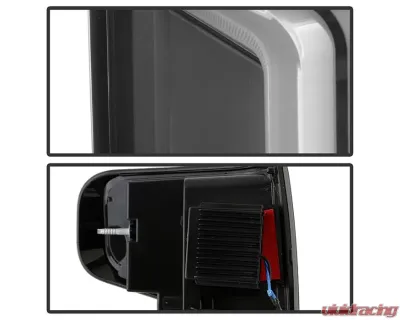 Xtune Halogen Model Light Bar LED Tail Lights With Black Lens Chevrolet Silverado 2019-2020 - ALT-JH-CS19HAL-BK