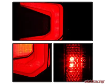 Xtune Halogen Model Light Bar LED Tail Lights With Black Lens Chevrolet Silverado 2019-2020 - ALT-JH-CS19HAL-BK